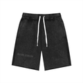 Unisex Mineral Wash Raw Edge Shorts